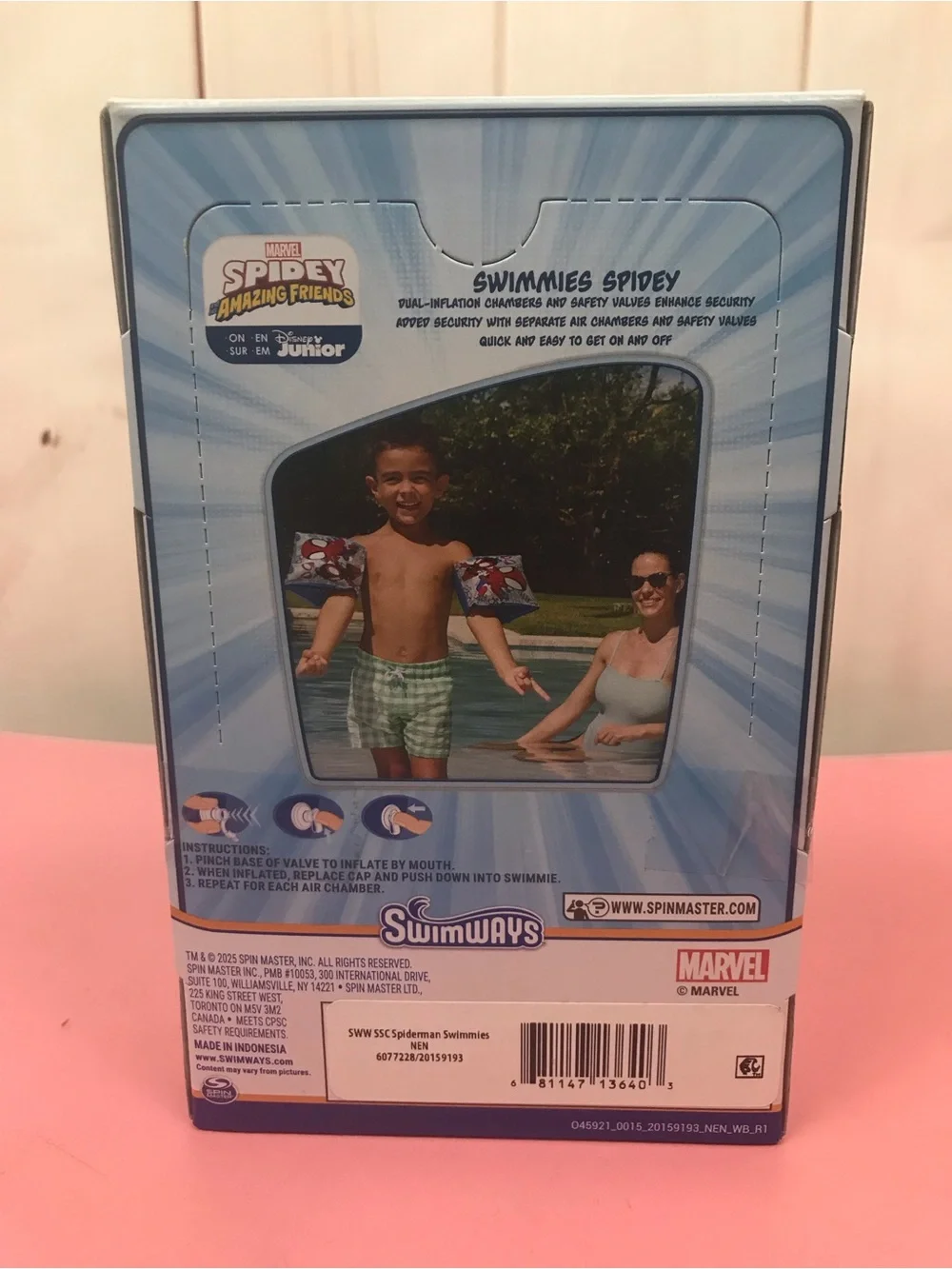 Marvel Spidey Swimways Kids Swim Arm Floaties size 3-5 year olds